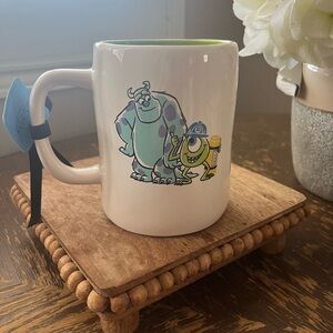 Rae Dunn White and Green Ceramic Mug